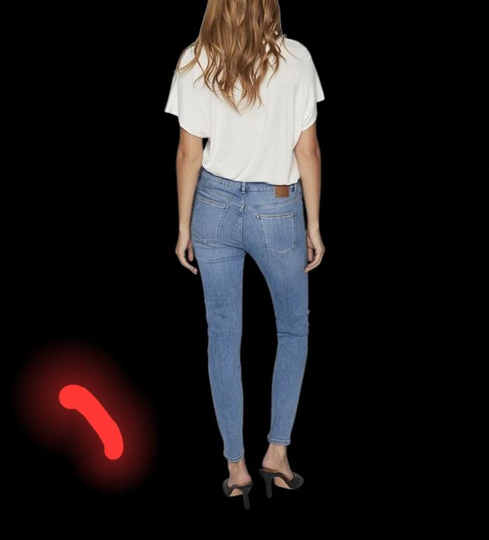 Jean Skinny Vila - Sarah WU05 - Denim Medium Bleu - photo numéro 2