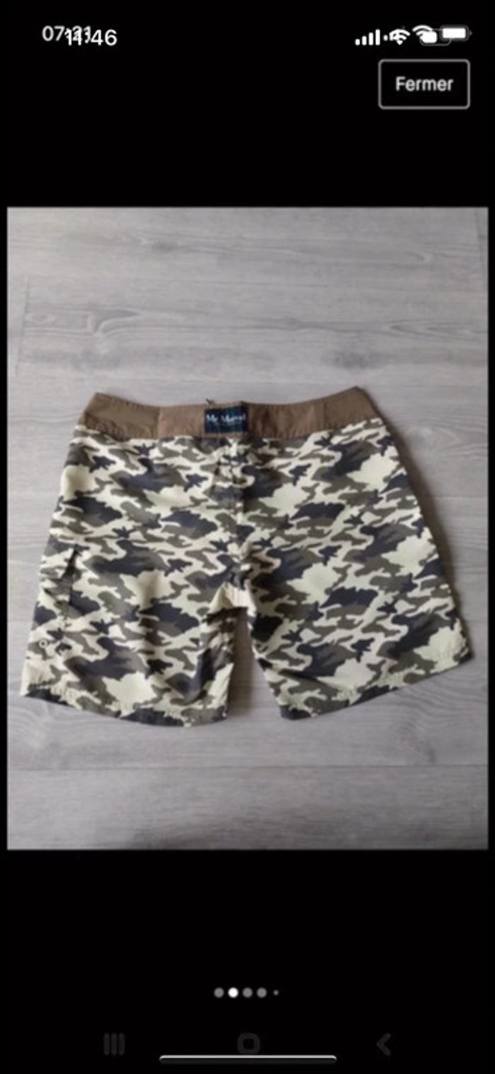Short Mr Marcel Costume Des Mers modèle Biarritz  Camouflage taille M neuf - photo numéro 2