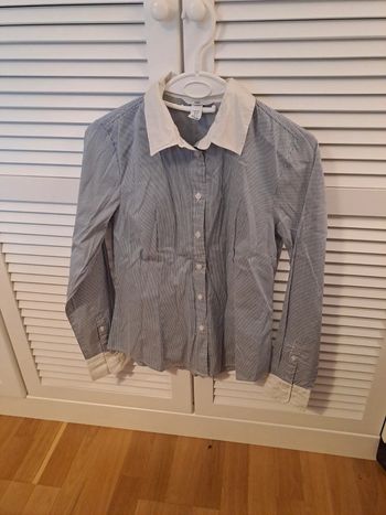 H&M chemisier rayures bleu et blanc taille 38