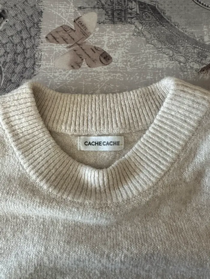 Débardeur pull beige - photo numéro 2