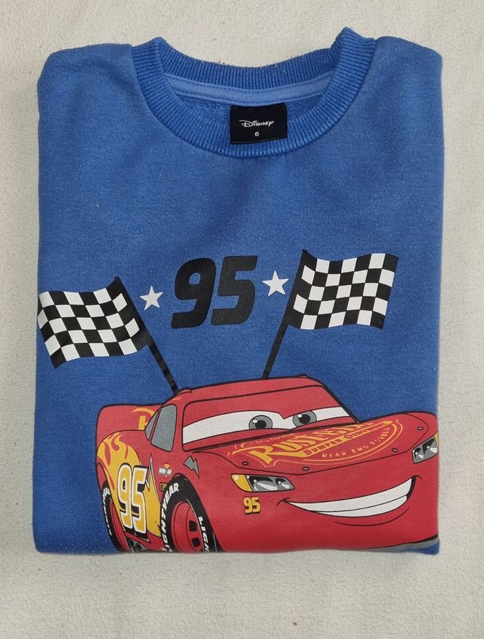 Pull bleu garçon – Motif Flash McQueen (Cars) - photo numéro 3