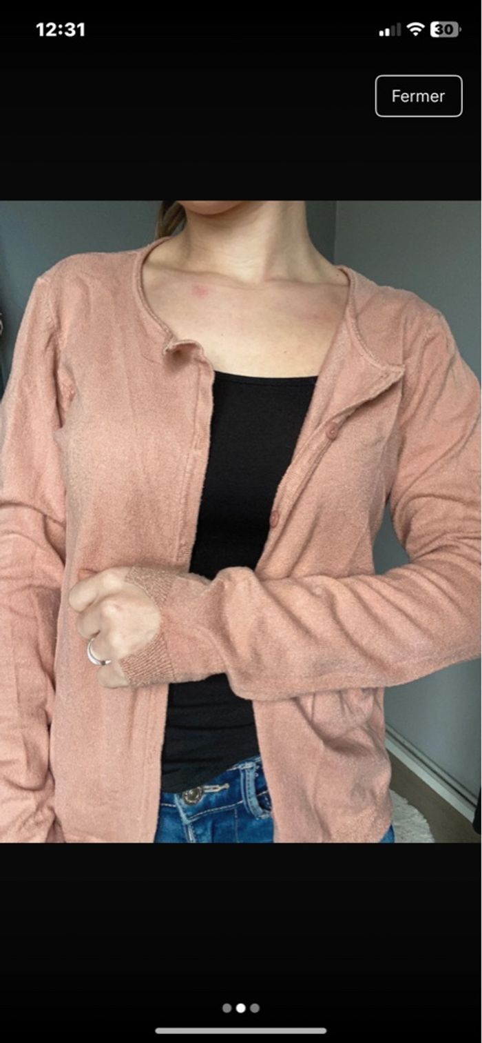 Gilet rose poudre Lola liza taille m - photo numéro 2