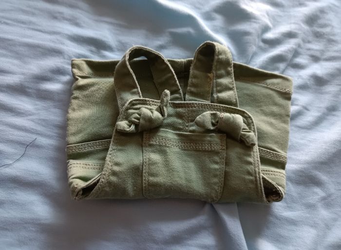 Robe en jean kaki taille 3 mois - photo numéro 2