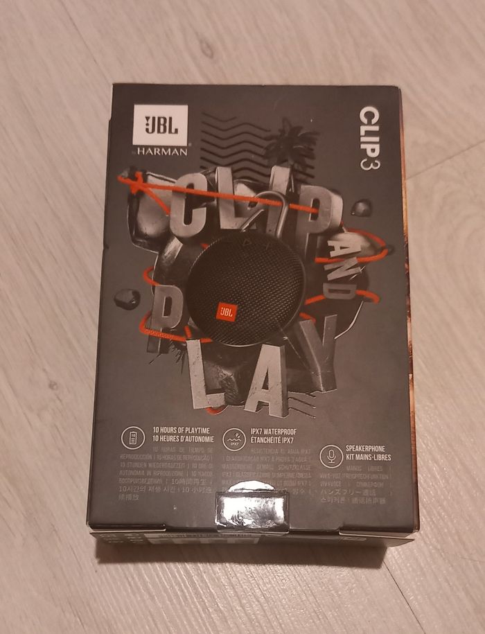 Enceinte Bluetooth portable Noir Clip 3 JBL- Neuve - photo numéro 2