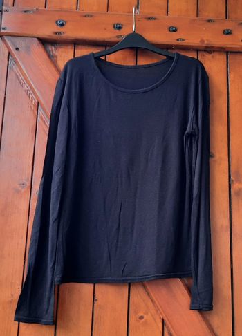 T-shirt basic noir, femme, taille S/36
