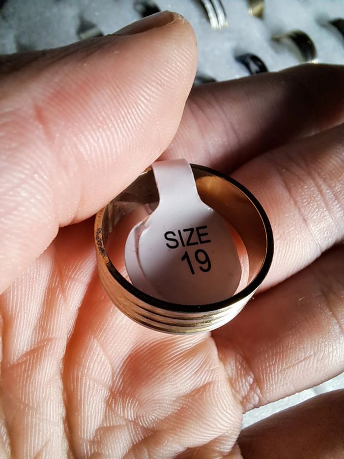 Bague acier inoxydable dorées - photo numéro 2