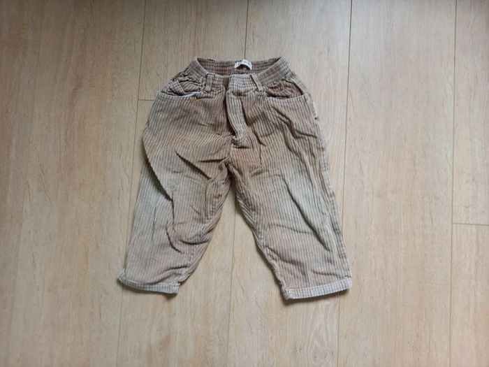 Pantalon marron côtelé