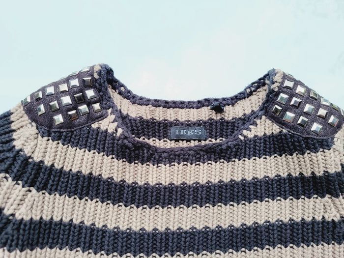 Très beau pull coton IKKS, 6 ans, à rayures - photo numéro 2