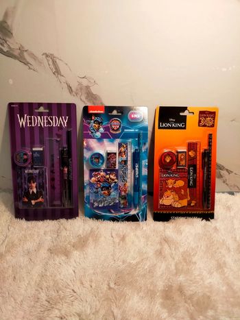 Lot de 3 sets mercredi,le roi Lion et Pat patrouille 6 pièces
