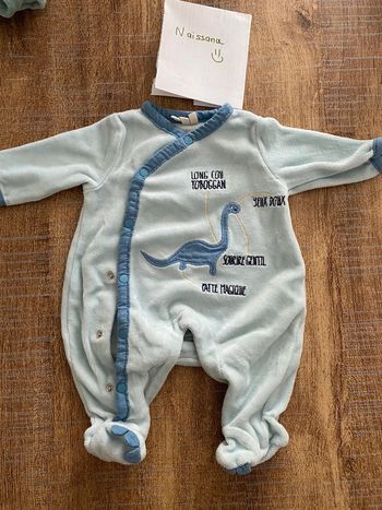 Pyjama dinosaure Orchestra taille naissance