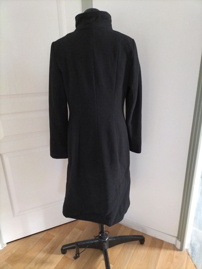 Manteau Cachemire et laine noir fermeture Zip - photo numéro 6
