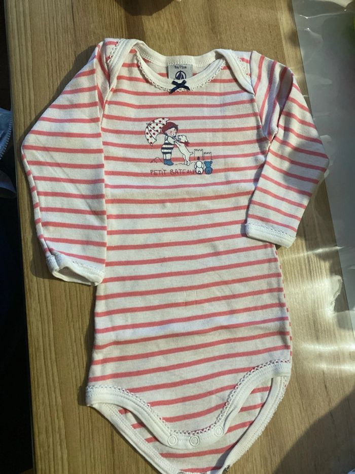 Lot de 6 body ML petit bateau fille 9 mois - photo numéro 4