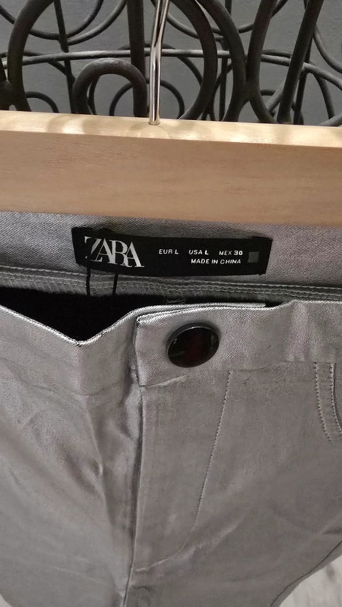 Leggings Argenté Zara - photo numéro 3