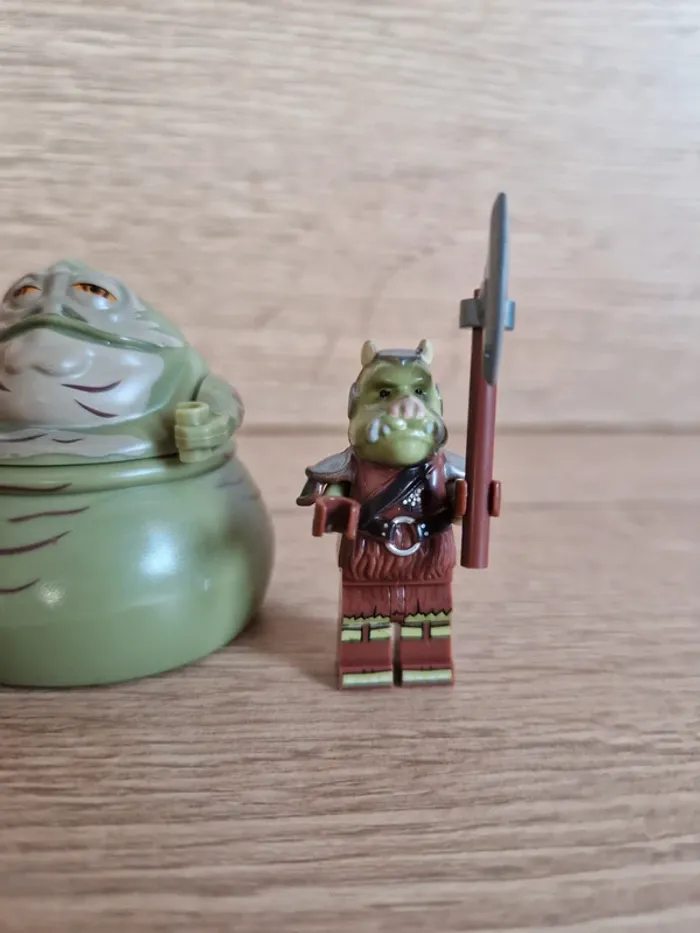 Figurines type lego Jabba + 2 gardes de jabba star wars - photo numéro 3
