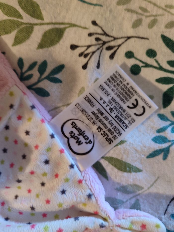 Doudou ours rose mots d'enfants - photo numéro 3