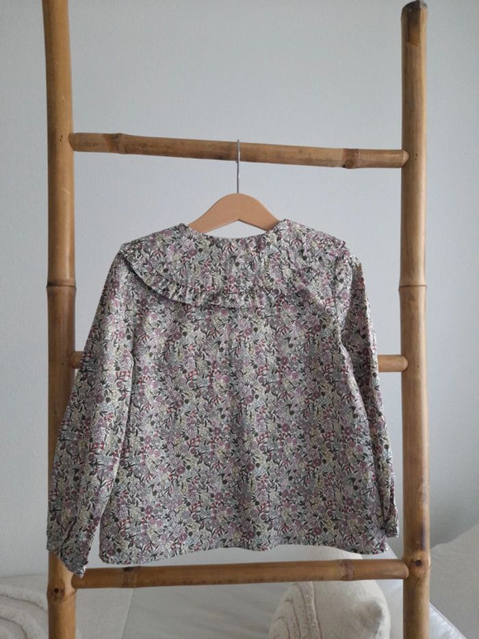 Blouse fleurie Liberty Col Claudine Sergent Major 6 ans neuve - photo numéro 3
