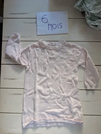 Robe pull bébé fille 3/6 mois