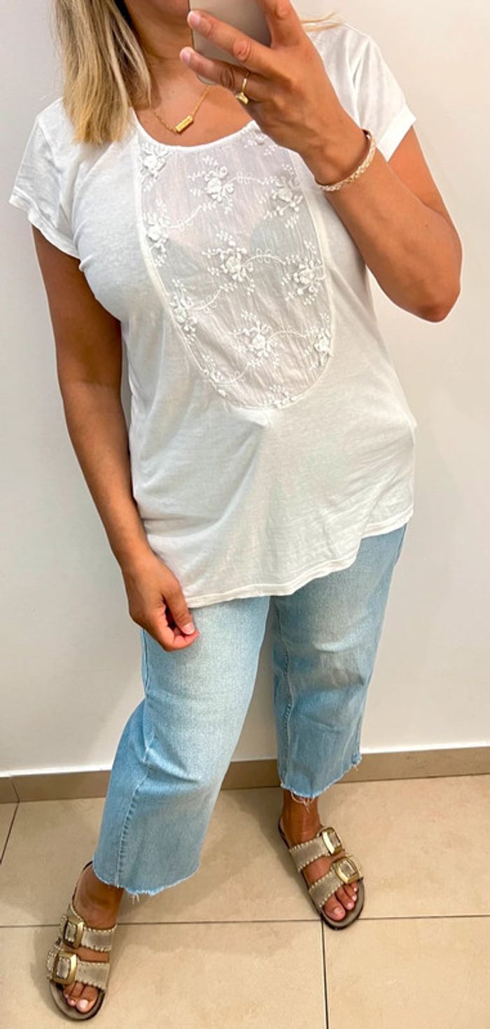Tee shirt avec broderie Taille L - photo numéro 5