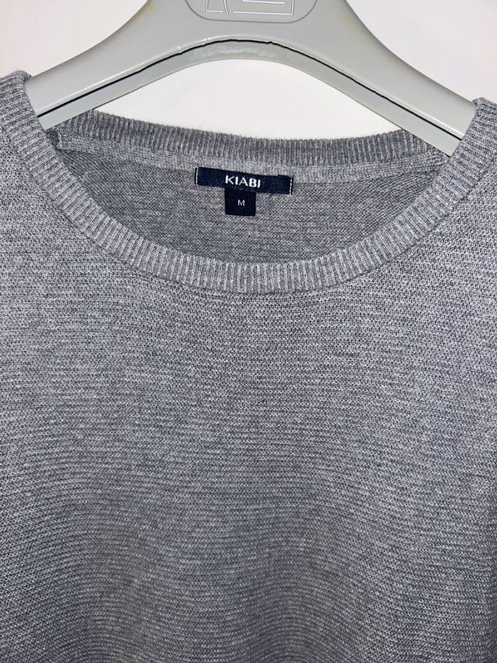 Pull gris côtelé uni - photo numéro 2
