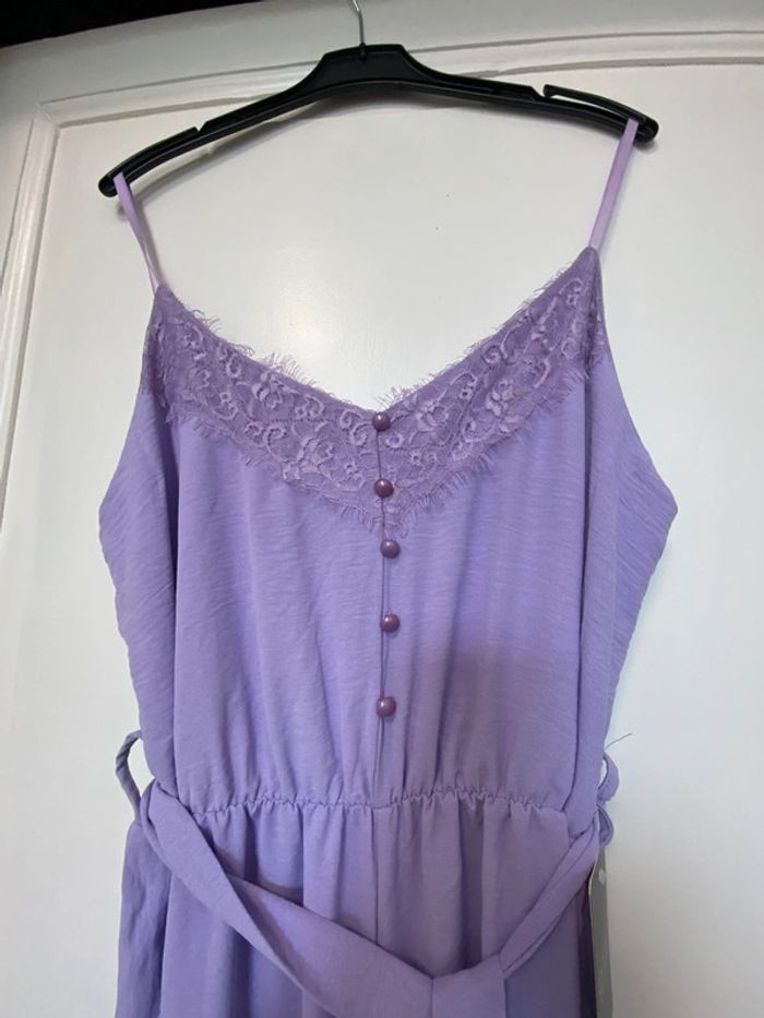 Combinaison légère neuve à bretelles extensibles lilas Dressy New Collection TU - photo numéro 3
