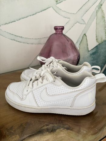 Baskets Nike court borought femme blanc