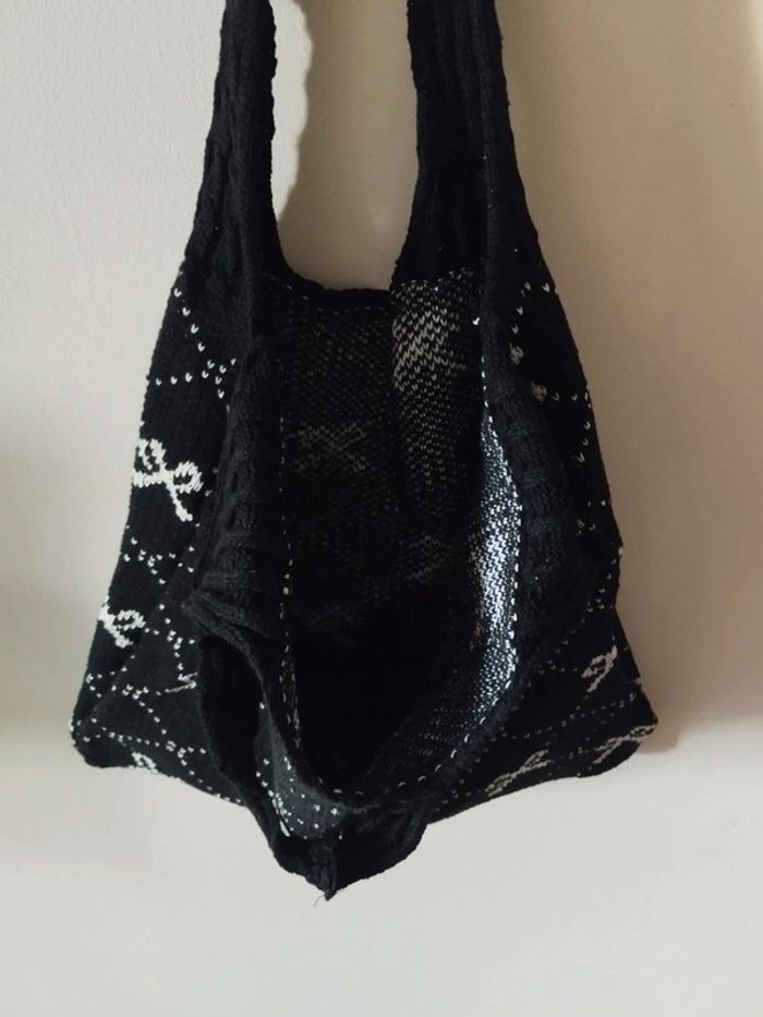 Sac fourre-tout tricot vintage - photo numéro 3