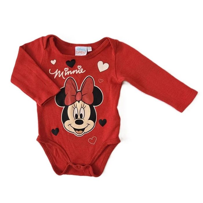 Body rouge Minnie bébé fille 6 Mois Disney