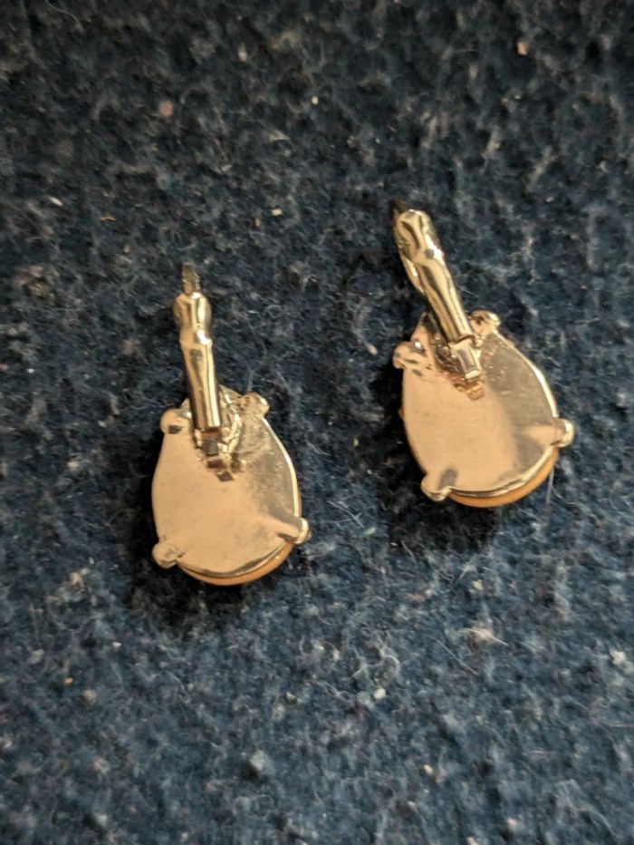 Boucles dormeuses oranges - photo numéro 3