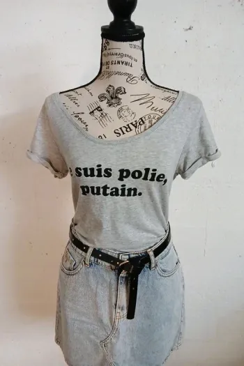 👕 T-shirt gris UNDIZ – Taille M – Très bon état