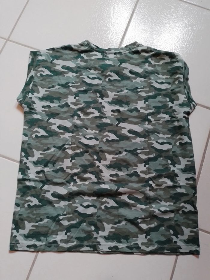 T-shirt femme camouflage vert kaki - photo numéro 8