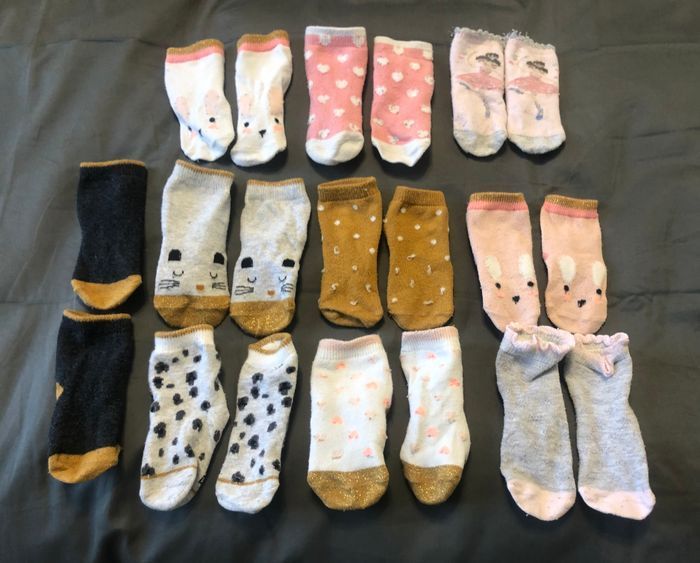 Lot 10 paires de chaussettes 15/16