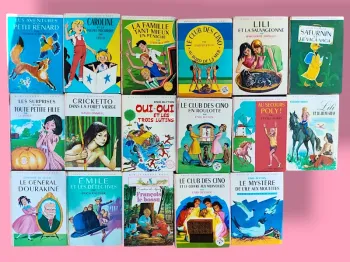 Lot 17 livres de poche vintage – Bibliothèque Rose
