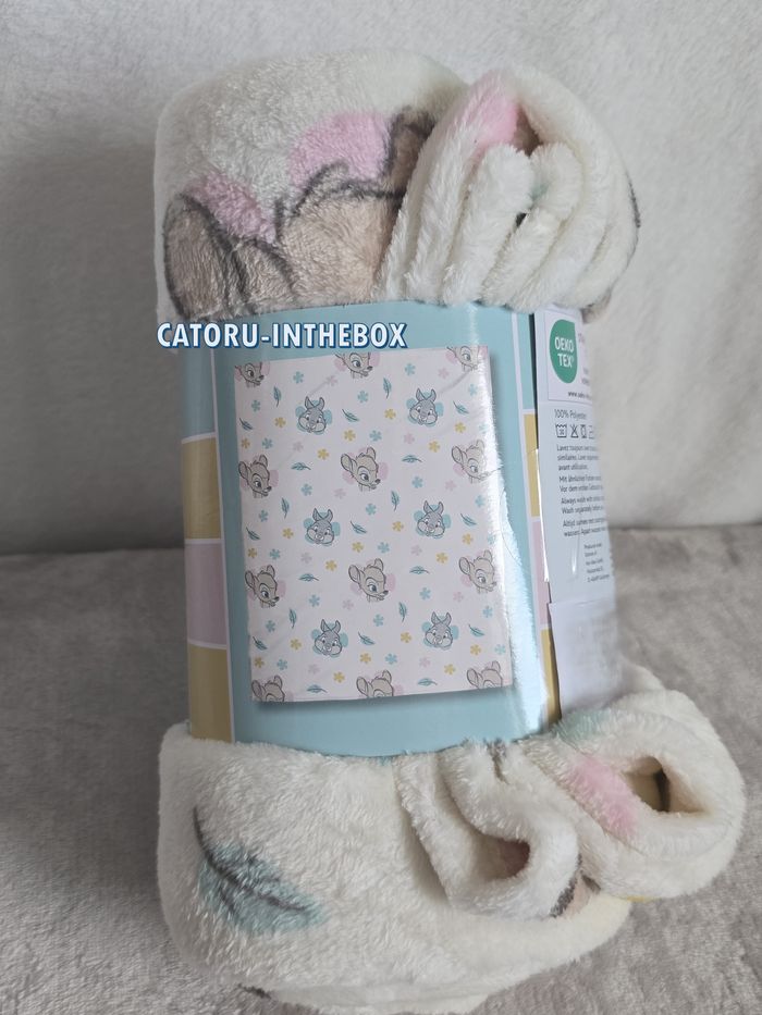 Plaid / Couverture en flanelle / Throw / Blanket Disney Bambi Panpan / Thumper - photo numéro 2