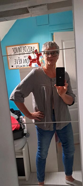 Veste blazer légère.  Grise. Kiabi. Taille 46/48.