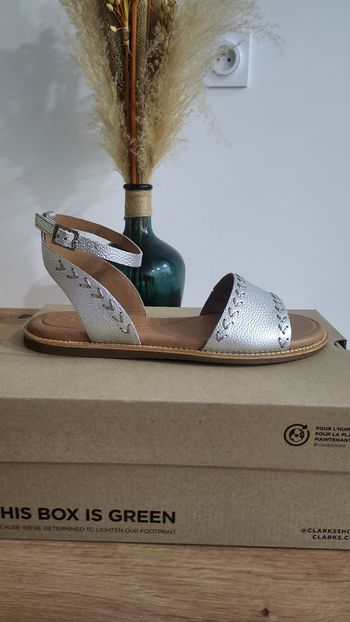 Clarks Maritime May – Cuir argenté – Taille 41