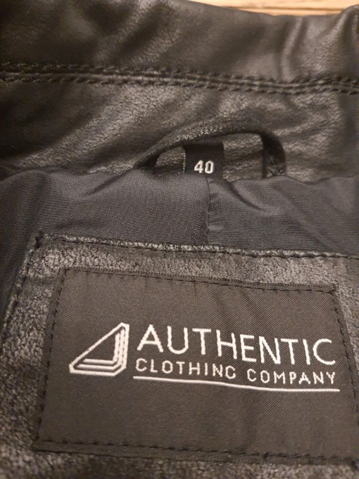 Veste longue cuir noir Authentic taille 40 - photo numéro 14