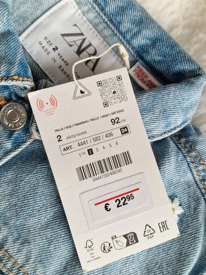 Veste en jean Zara 2 ans fille - photo numéro 4