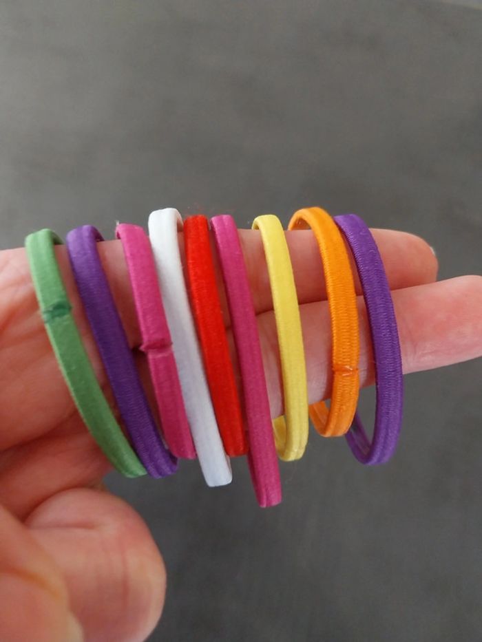 Lot de 9 élastiques à cheveux avec bande anti dérapante