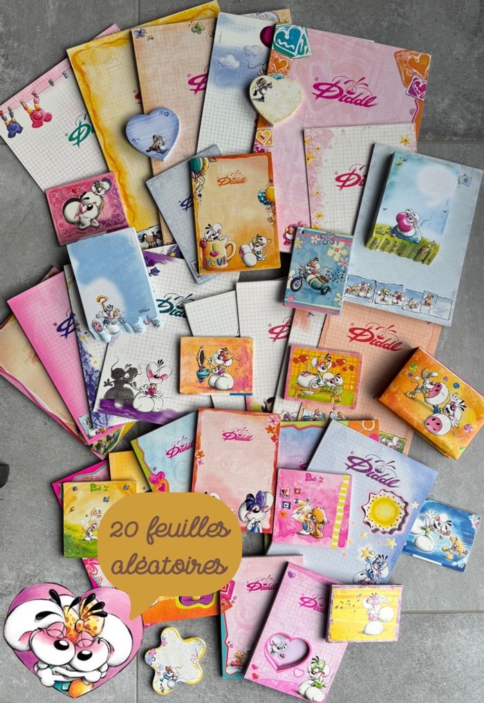 Lot de 20 feuilles Diddl