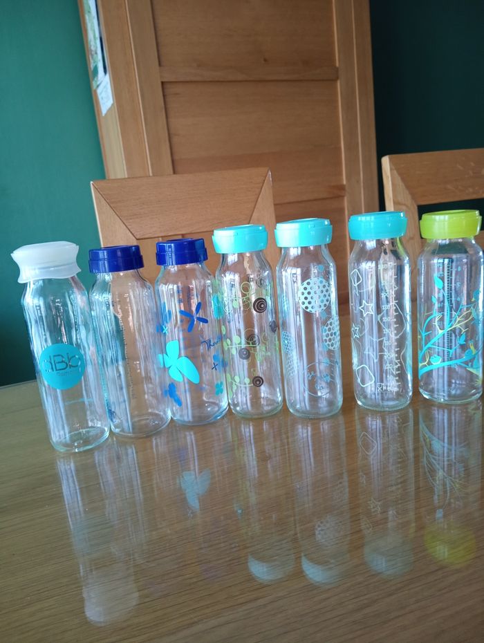 Lot de 7 biberons en verre - photo numéro 2