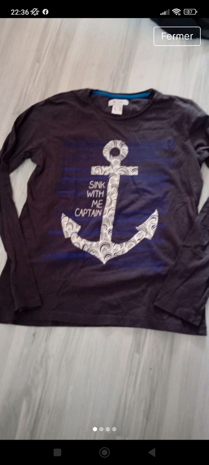 T-shirt manches longues la redoute 12ans garçon