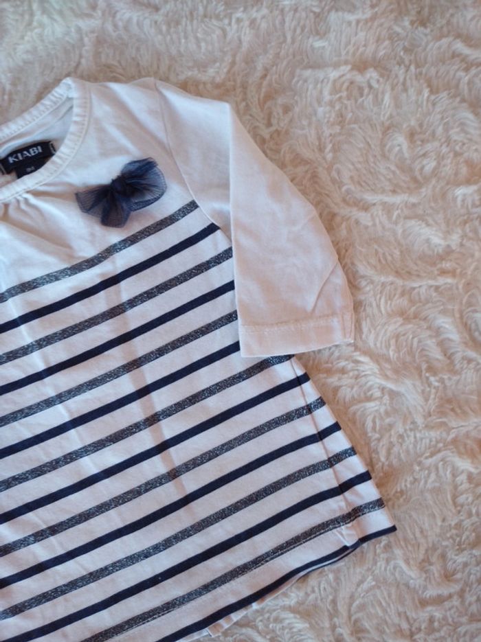 Tee shirt manches longues Fille 1 mois Nœud Kiabi - photo numéro 4