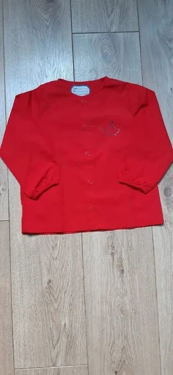Tablier "in extenso" rouge motif poussin neuf jamais porté
