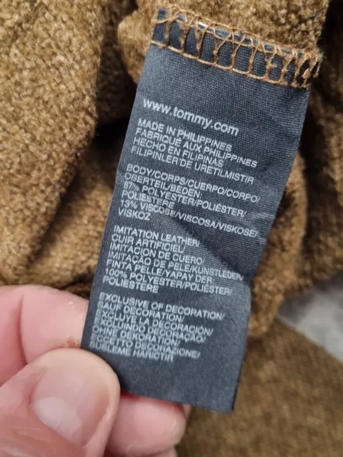 Pull col châle Tommy Hilfiger marron – Taille XXL Hommes (mesures en photos) - photo numéro 7