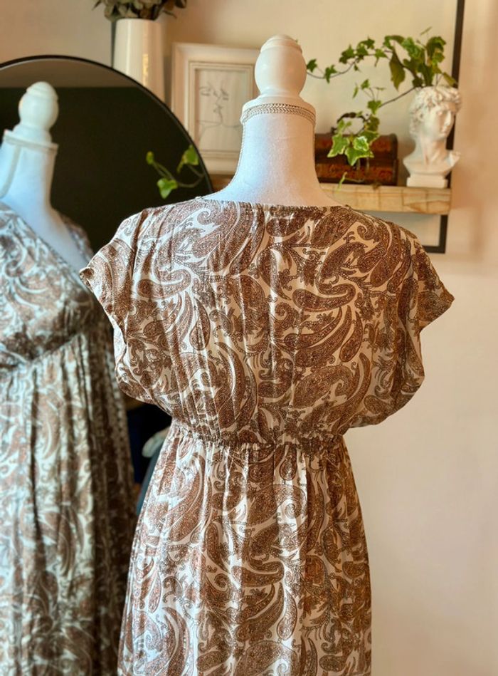 Belle robe longue motifs paisley fleuris taille U - Laraethnics - photo numéro 7