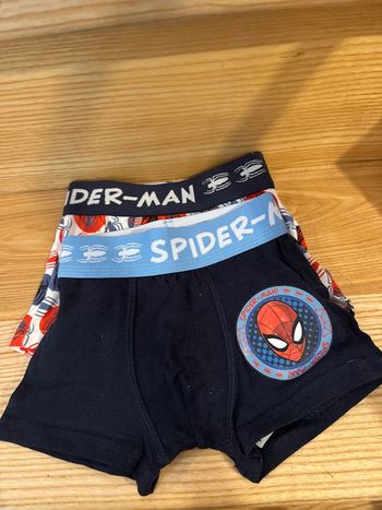 2 Caleçons Spiderman taille 24 mois 92 cm neuf