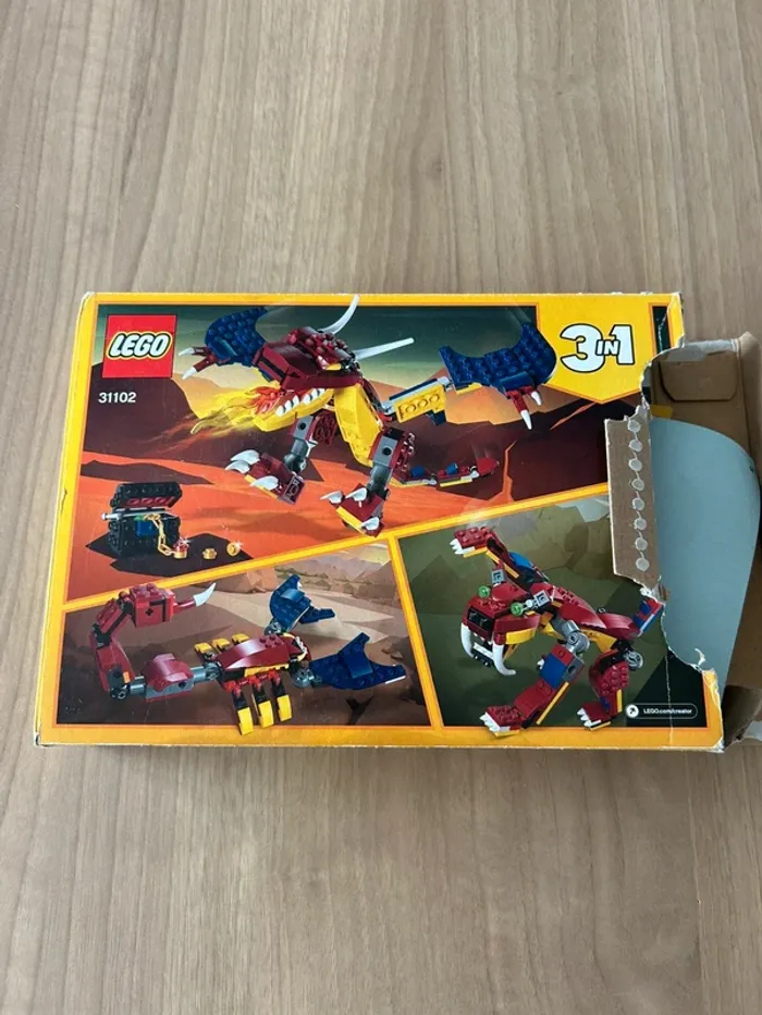 Lego creator 3en1 le dragon de feu 31102 - photo numéro 3