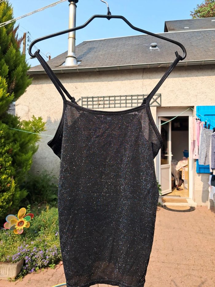 Joli top pailleté à bretelles réglables - Taille M