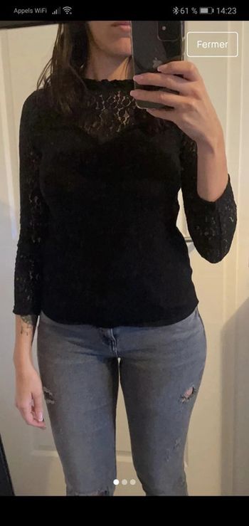 Haut noir classe camaïeu