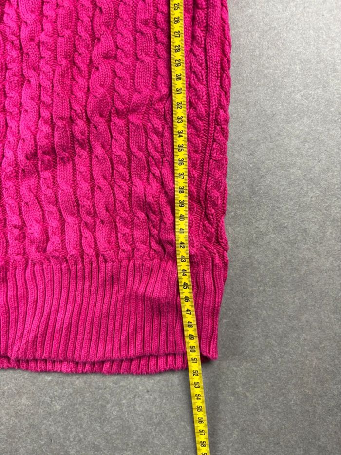 Pull torsadé cable knit rose GAP vintage - photo numéro 4